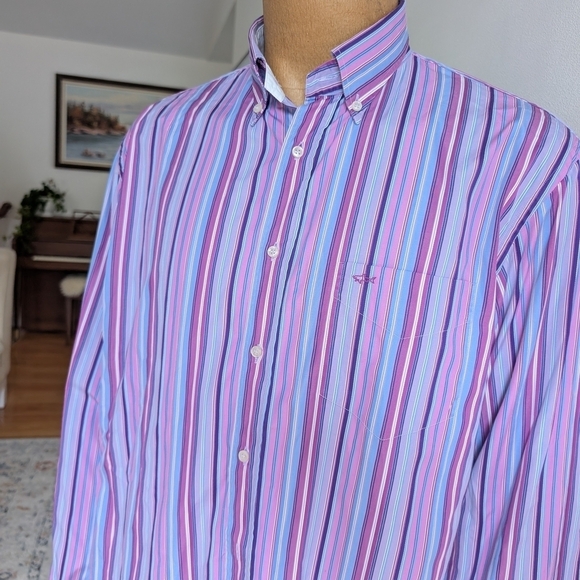 🦈Paul & Shark Purple and Blue Casual Button Down Shirt🇮🇹 - Picture 6 of 13